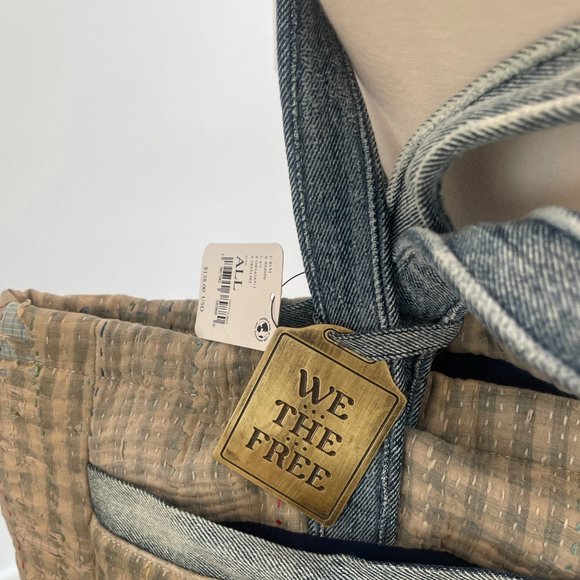 077 We The Free Kantha Sashiko Tote Multiple patterns available - Picture 2 of 14